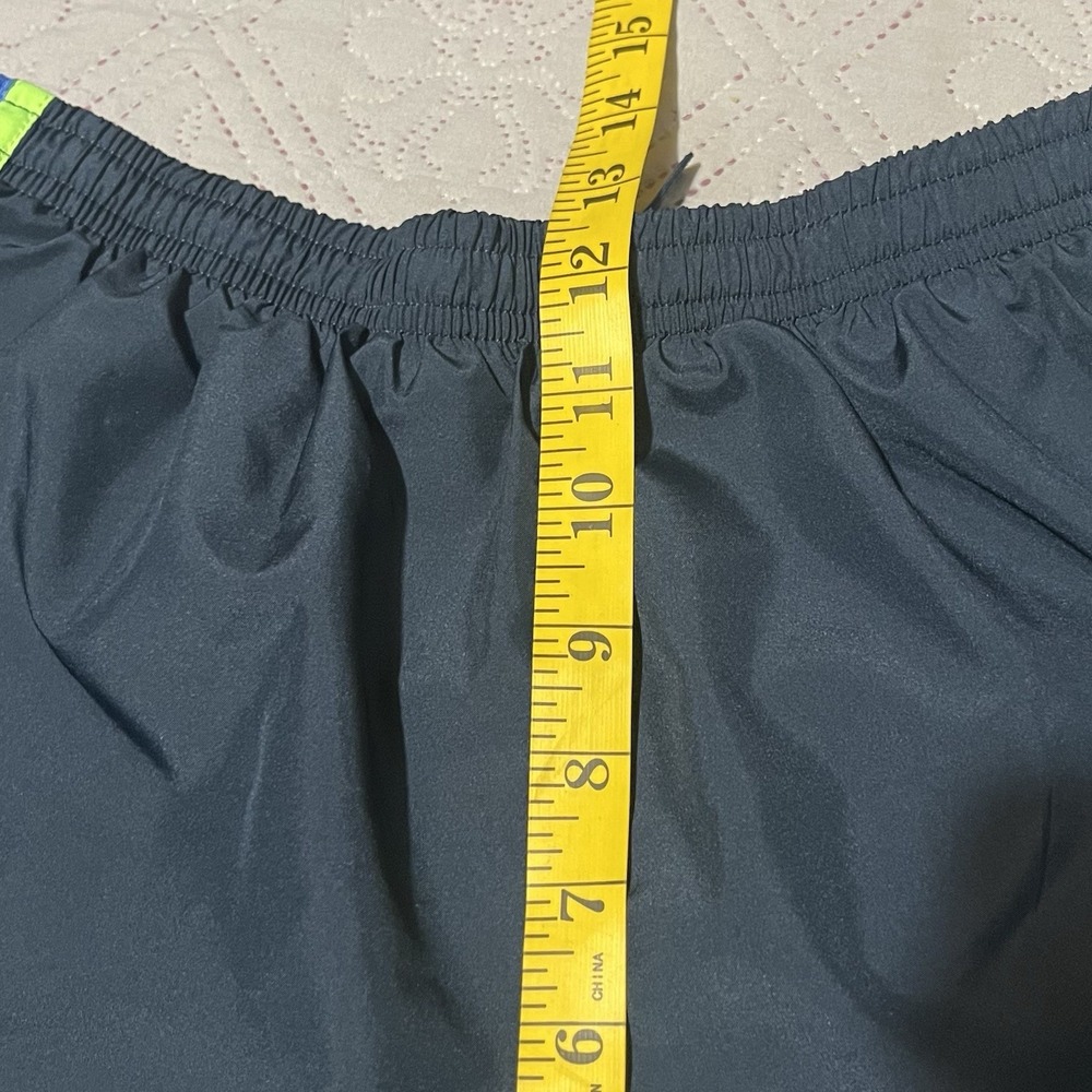 Nike Running Shorts Womens Navy Blue Dri-FIT Tempo Neon Trim Size M - Picture 6 of 7